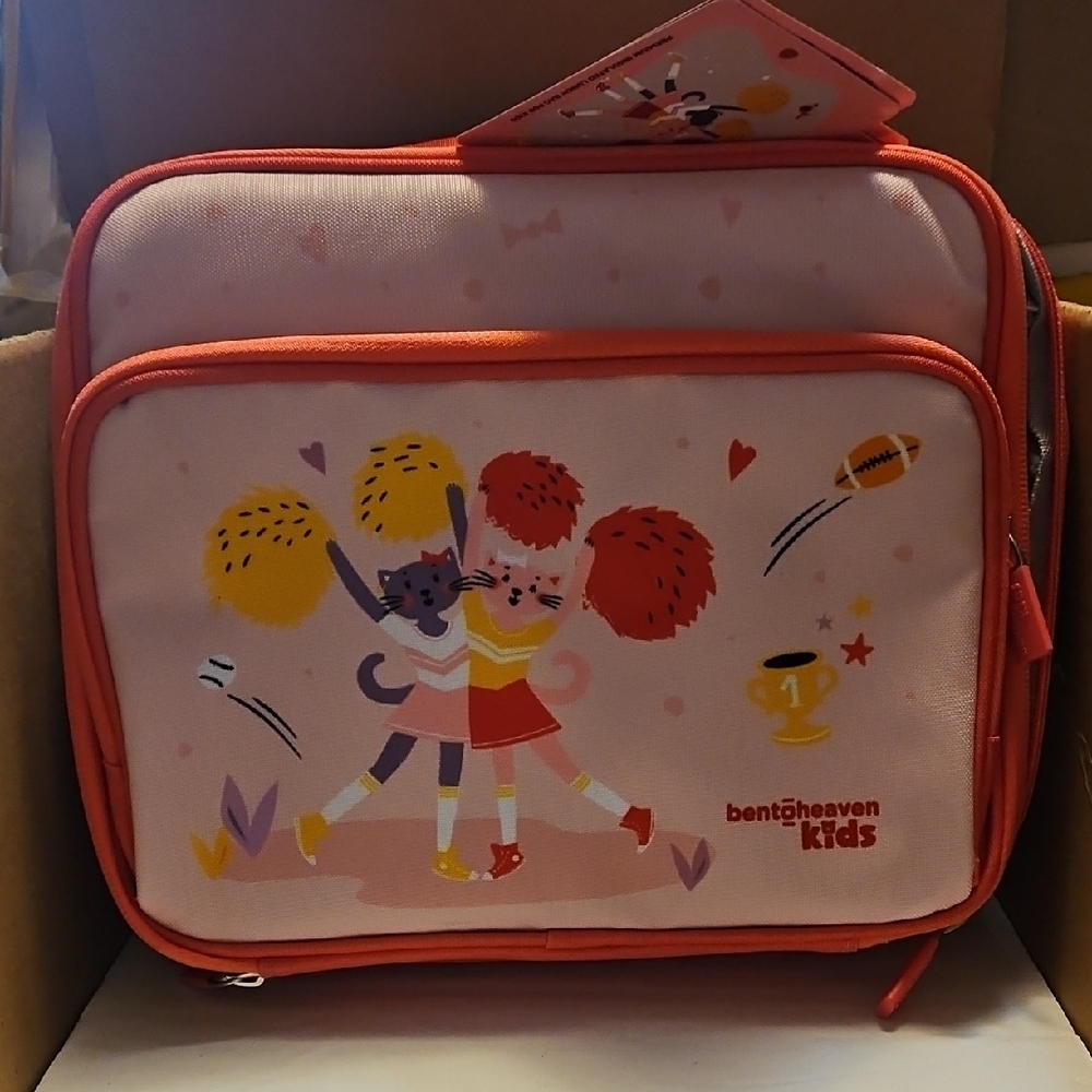 Bentoheaven Kids Pink Cheerleader Lunch Bag, New